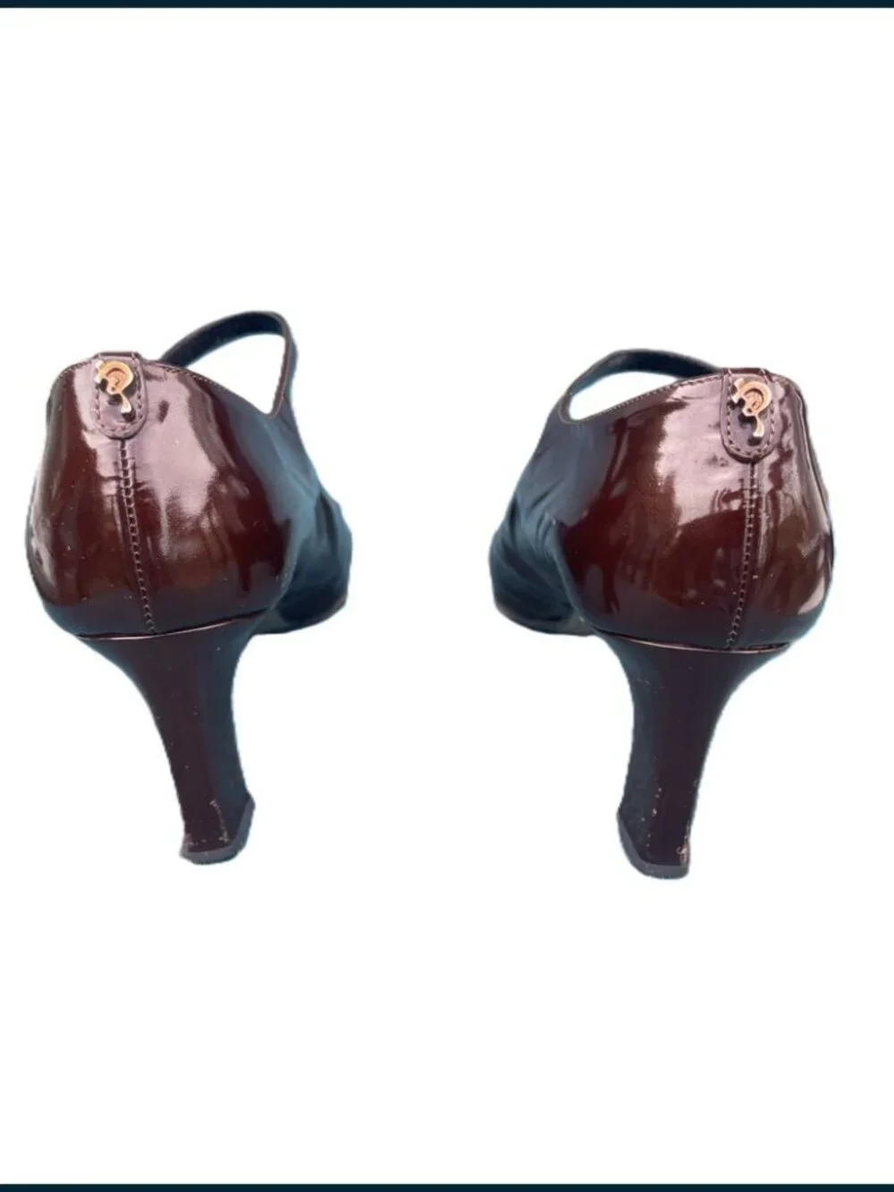 Pollini Patent Leather Mary Janes – Copper color, size 36-1/2 in original box